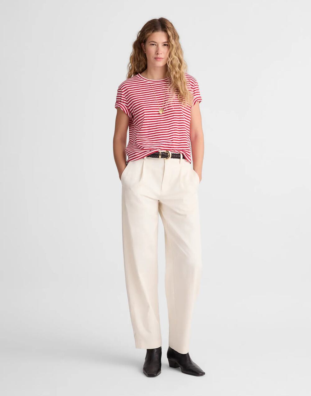 Madewell The Barrel-Leg Pant in Drapey Twill Minimalist NWT 12
